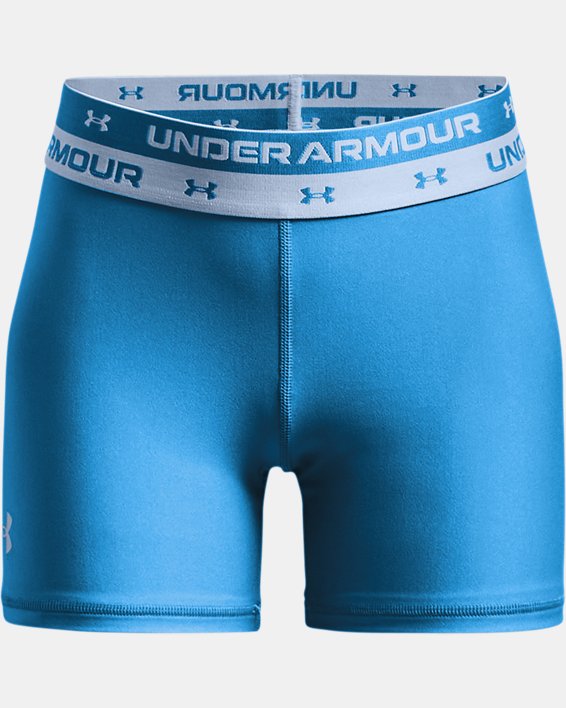 Girls' HeatGear® Armour Middy Shorts, Blue, pdpMainDesktop image number 0